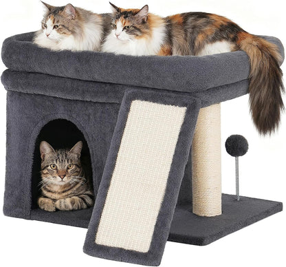 Cat Tree for Large Cats 24in Tower with Perch Condos Scratching Post