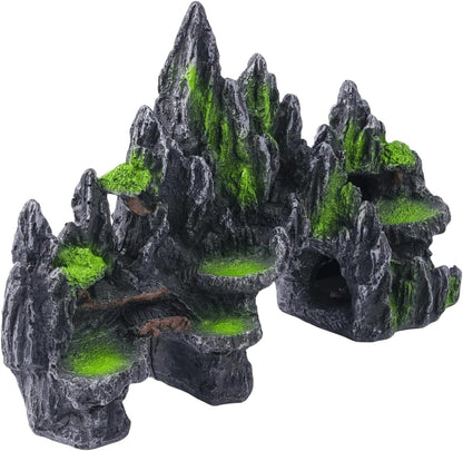 Large Fish Tank Decoration Mountain Cave Bridge Aquarium Ornament