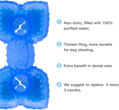 Pet Teether Cooling Chew Toy For Dogs Teething Toy For Puppies Fit With Treats For More