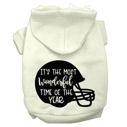 Pet, Dog and Cat Hoodie, "Most Wonderful Time Of The Year (Football)"