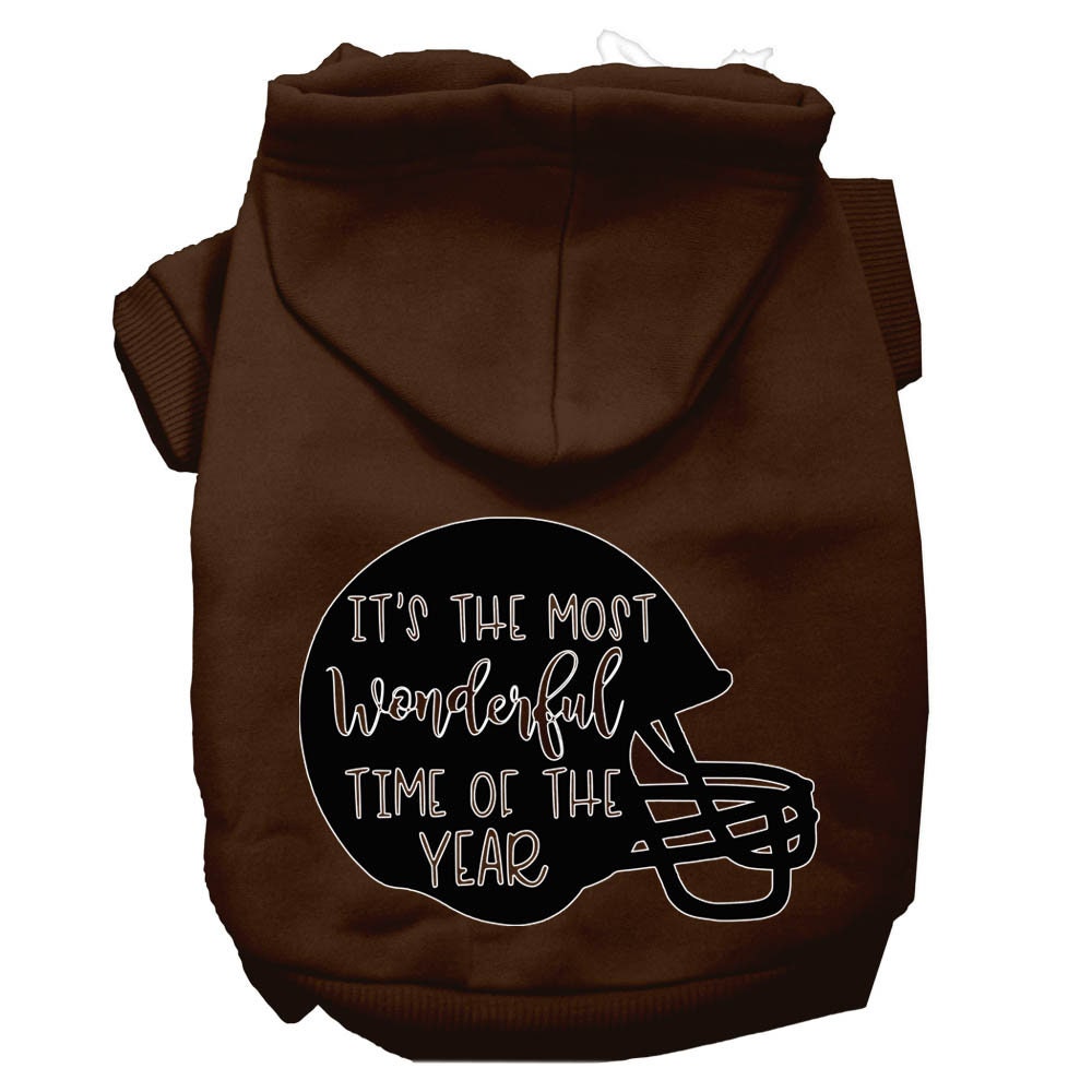 Pet, Dog and Cat Hoodie, "Most Wonderful Time Of The Year (Football)"