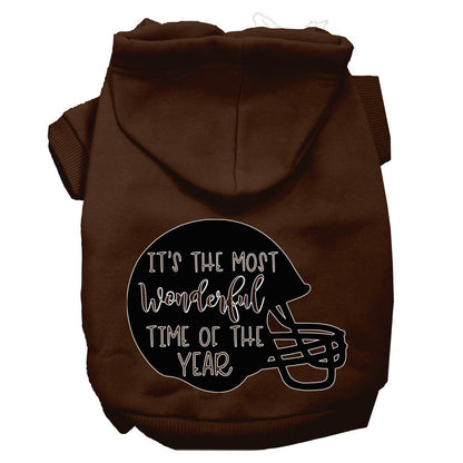 Pet, Dog and Cat Hoodie, "Most Wonderful Time Of The Year (Football)"