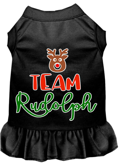 Christmas Pet Dress Screen Printed, "Team Rudolph"