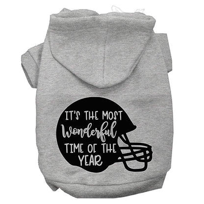 Pet, Dog and Cat Hoodie, "Most Wonderful Time Of The Year (Football)"