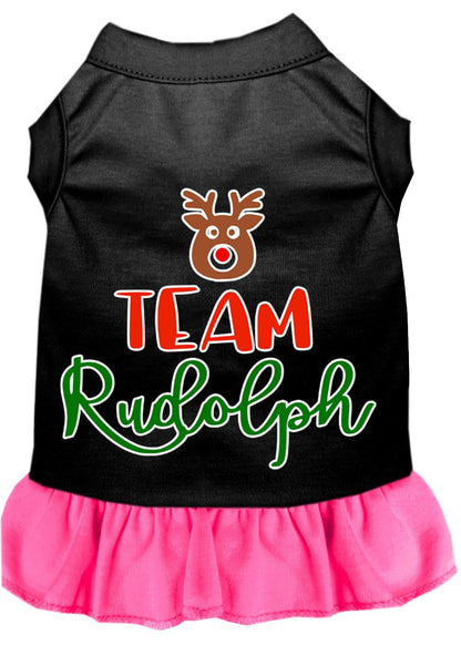 Christmas Pet Dress Screen Printed, "Team Rudolph"