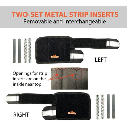 NeoAlly 3-in-1 Front Leg Dog Splint Brace: Rigid & Spring Inserts, Safety Reflective Straps (Pair)