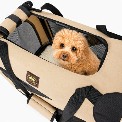 Pet Life ® '360° Vista View' Zippered Soft Folding Collapsible Durable Metal Framed Pet Dog Crate House Carrier